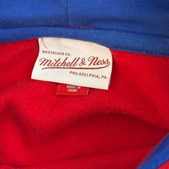 Mitchell & Ness Embroidered Red Blue Patriots Hoodie - Unisex L - Picture 11 of 15